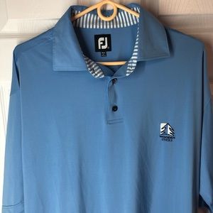 Footjoy Mens Golf Polo Shirt Size XL Baby Blue